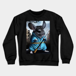 Chinchilla in a ninja costume Crewneck Sweatshirt